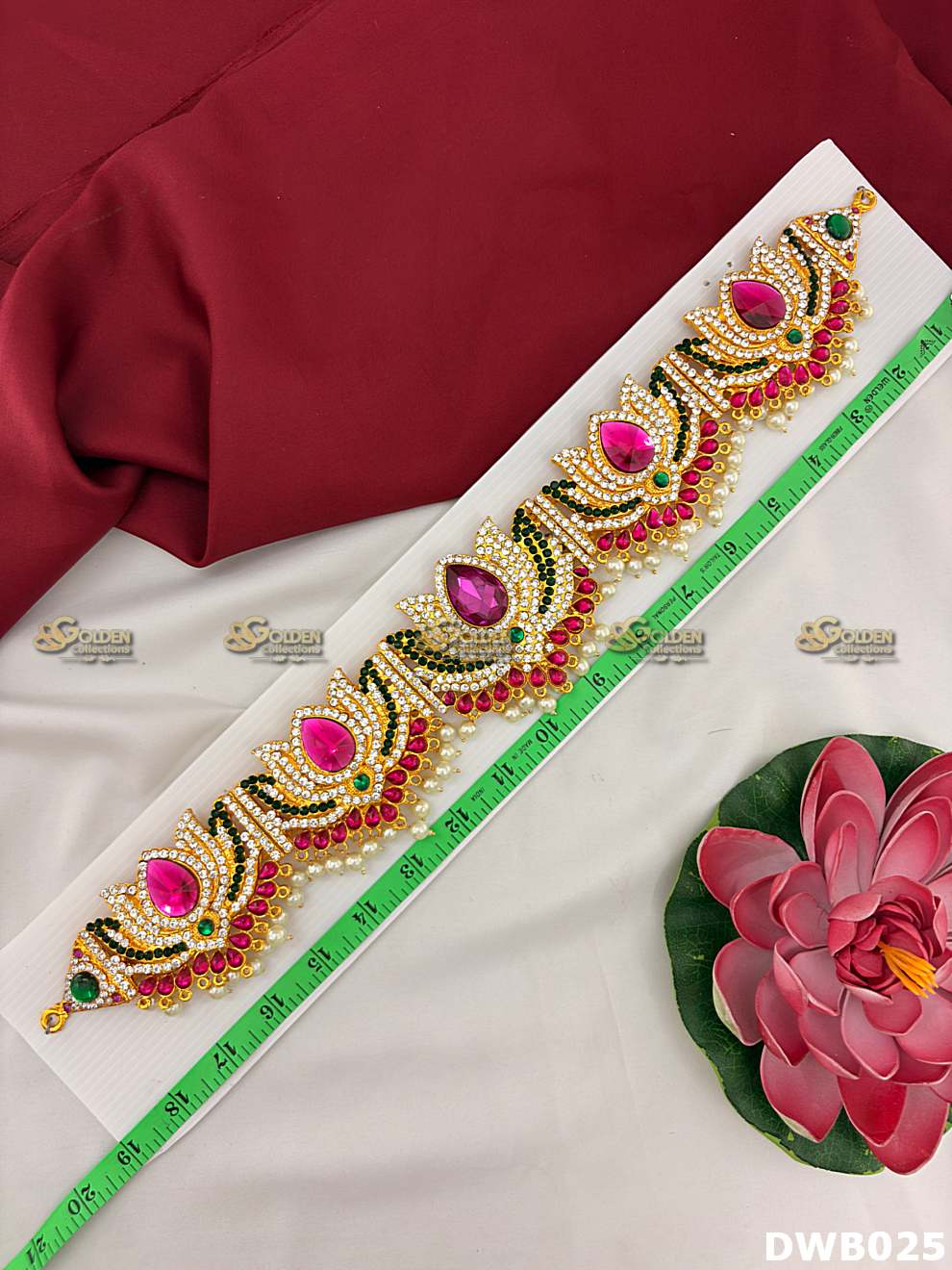 Deity Vaddanam Waist Belt for Varalakshmi / Goddess Idol with Stone Work DWB025