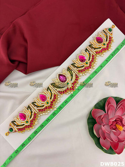 Deity Vaddanam Waist Belt for Varalakshmi / Goddess Idol with Stone Work DWB025