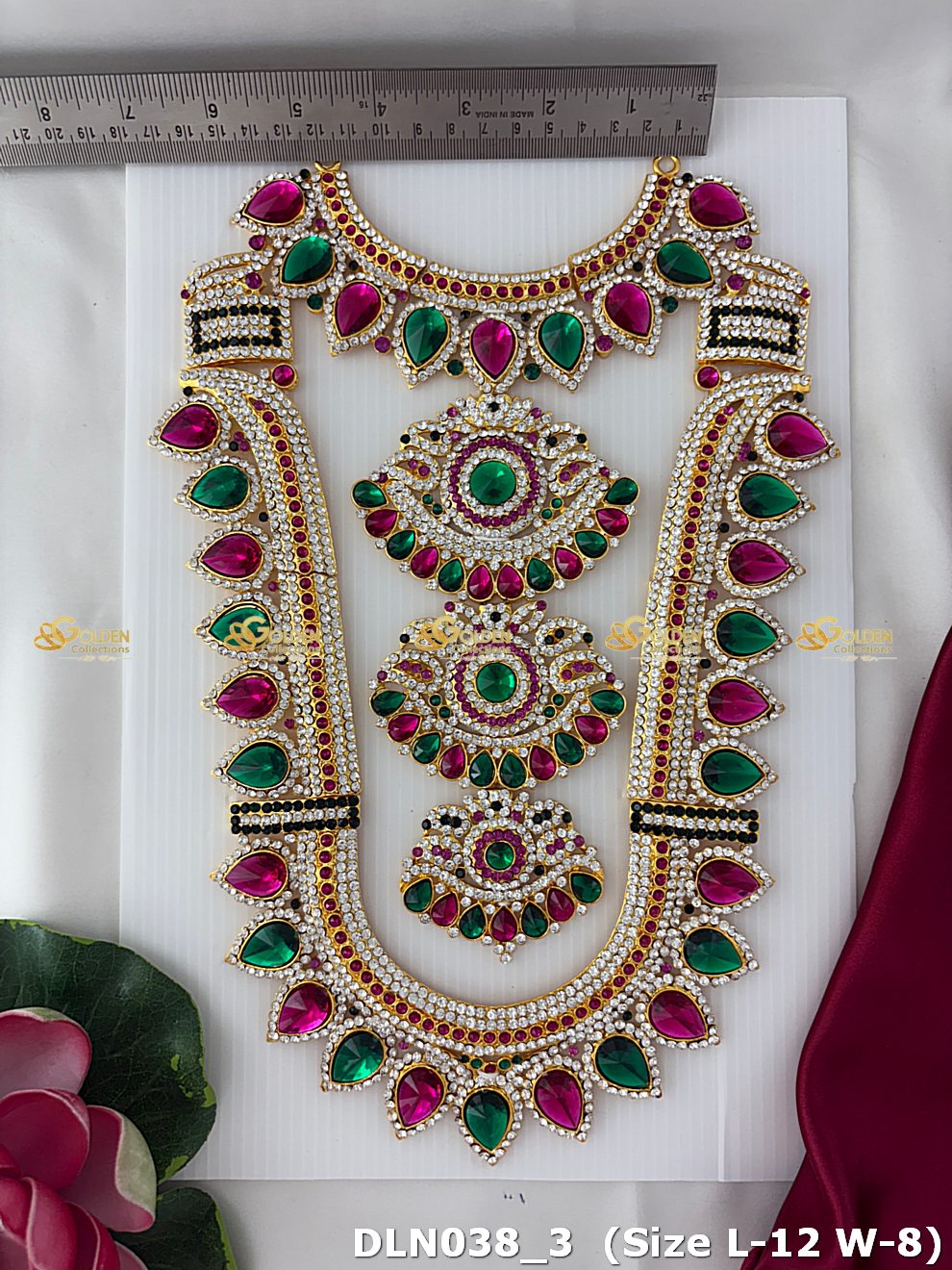 Ornate Deity Long Necklace Goldencollections Dln 038_3