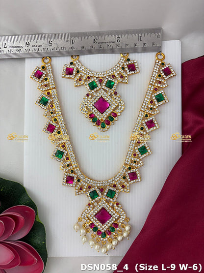 ornate deity short haram indian god jewellery set dsn 058_2