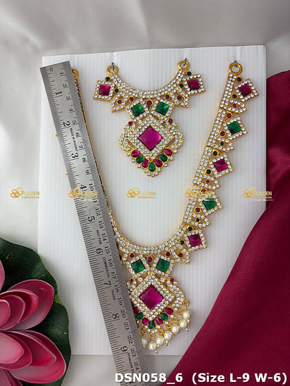 ornate deity short haram indian god jewellery set dsn 058_3