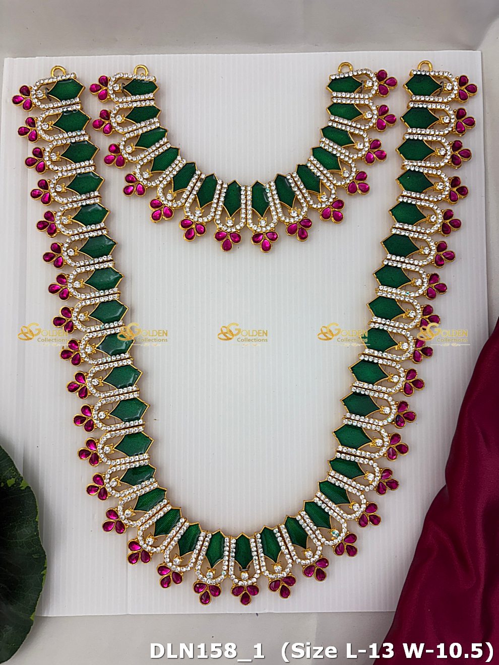 Ornate Temple Deity Long Necklace Exclusive Collection Dln 158_1