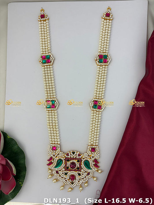 Peacock Long Necklace Deity Jewellery Goldencollections_1