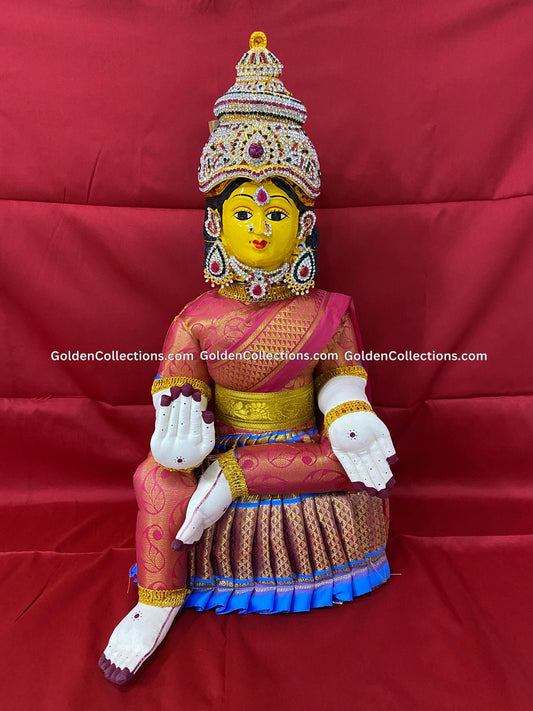 Classic Ornate Pink Goddess Varalakshmi Amman Idol