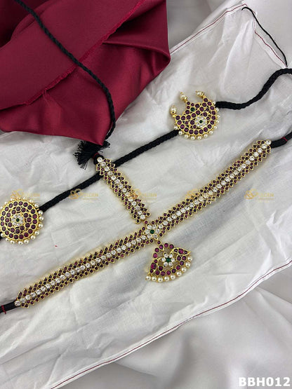 Classical dance headset Nethi Chutti full set temple jewellery