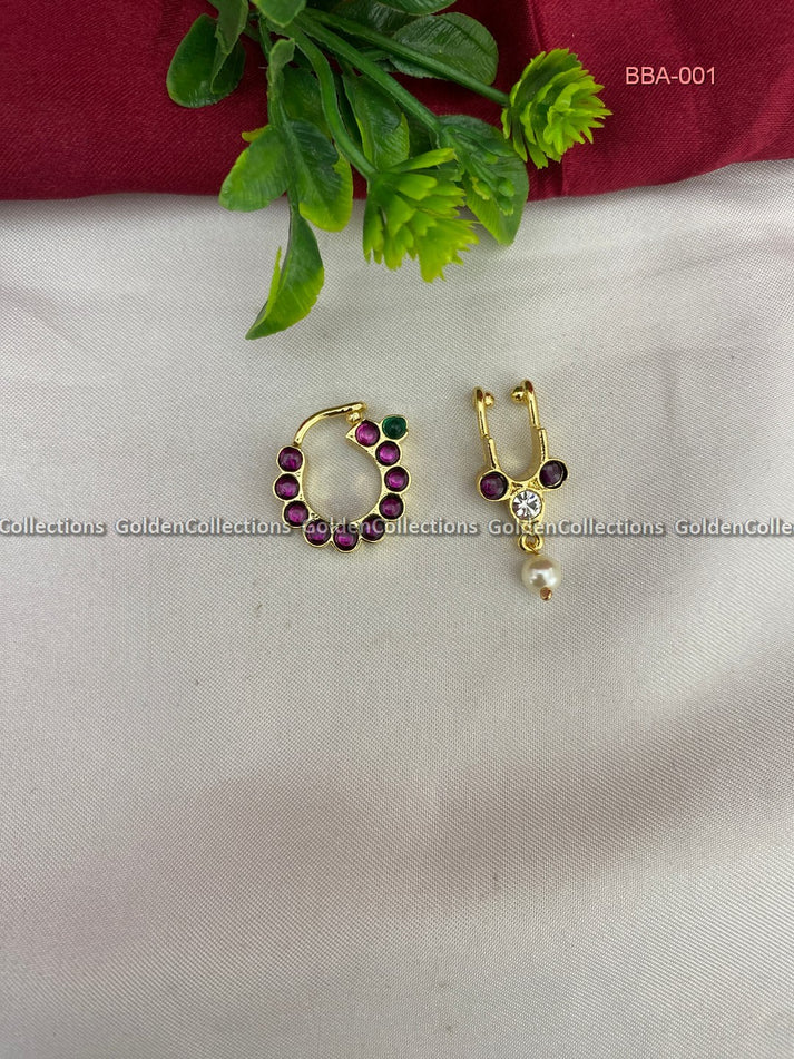 Real Kemp Nath Nose Pin for Bharatanatyam – Golden Collections