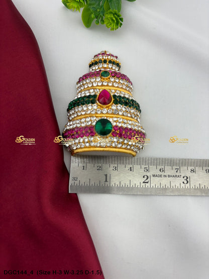 Deity Half Round Stone Crown DGC144 deity crown image 3