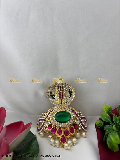 Goddess Half Round Stone Crown DGC150 deity crown image 5
