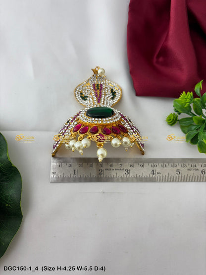 Goddess Half Round Stone Crown DGC150 deity crown image 8