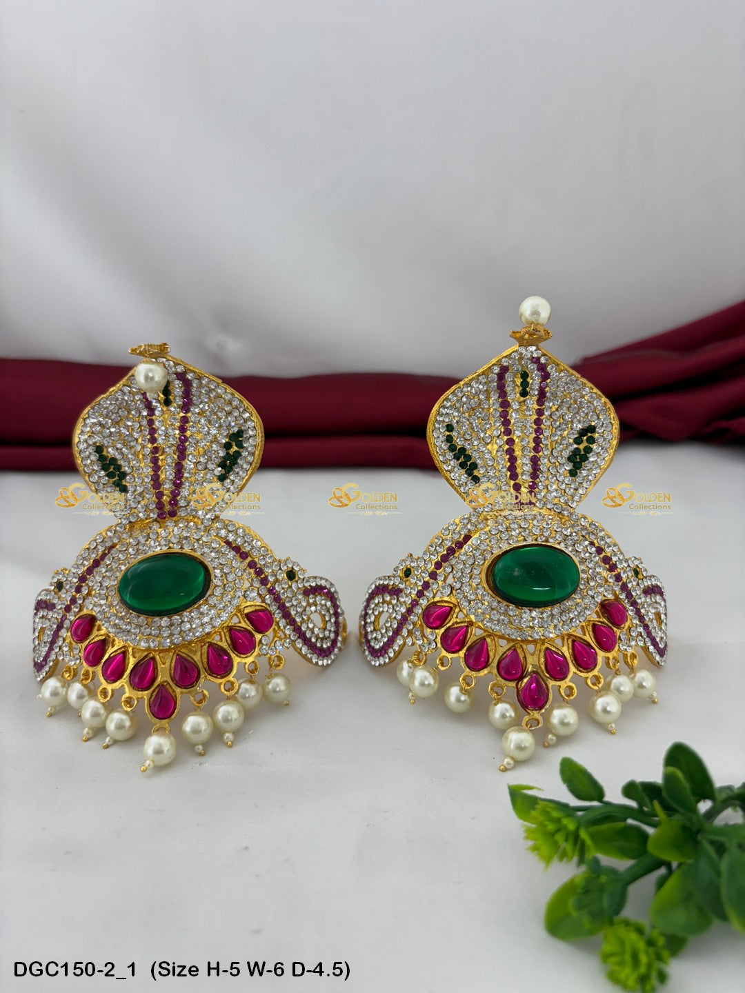 Goddess Half Round Stone Crown DGC150 deity crown image 9