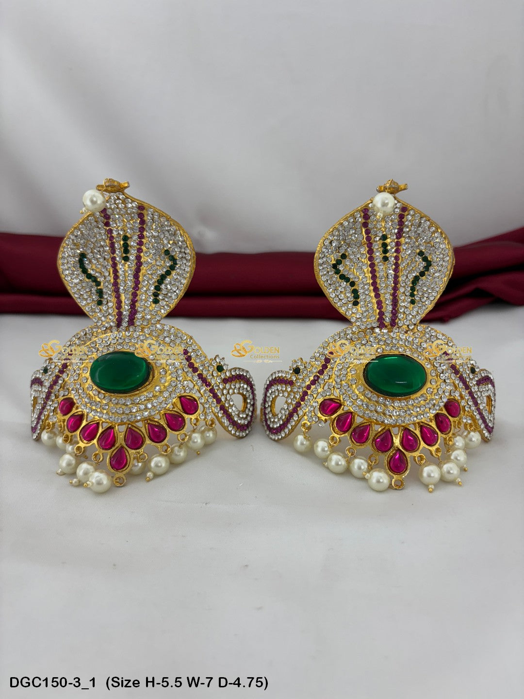 Goddess Half Round Stone Crown DGC150 deity crown image 12