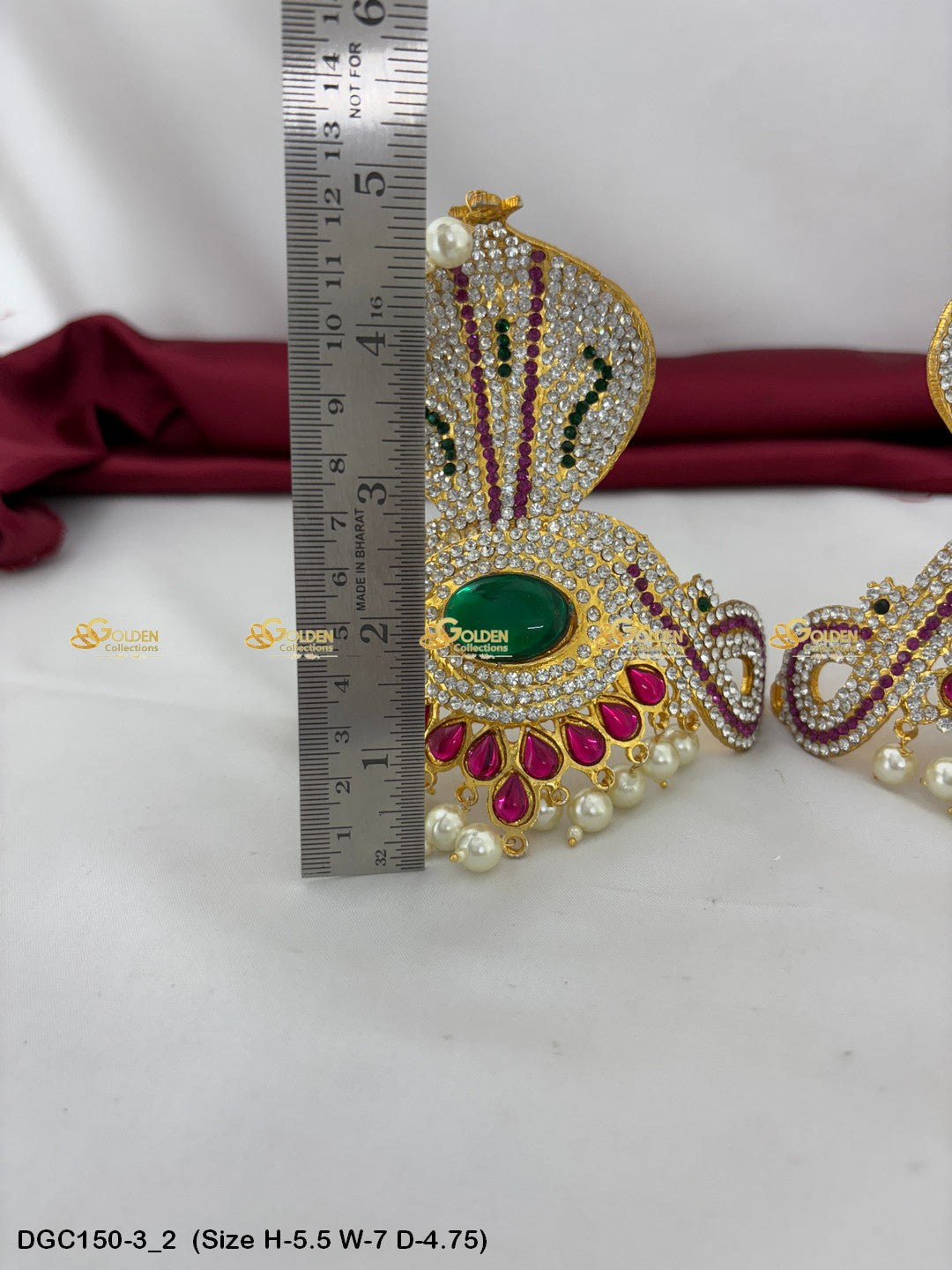 Goddess Half Round Stone Crown DGC150 deity crown image 13