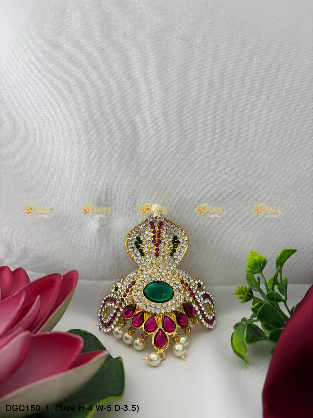 Goddess Half Round Stone Crown DGC150 deity crown image 1
