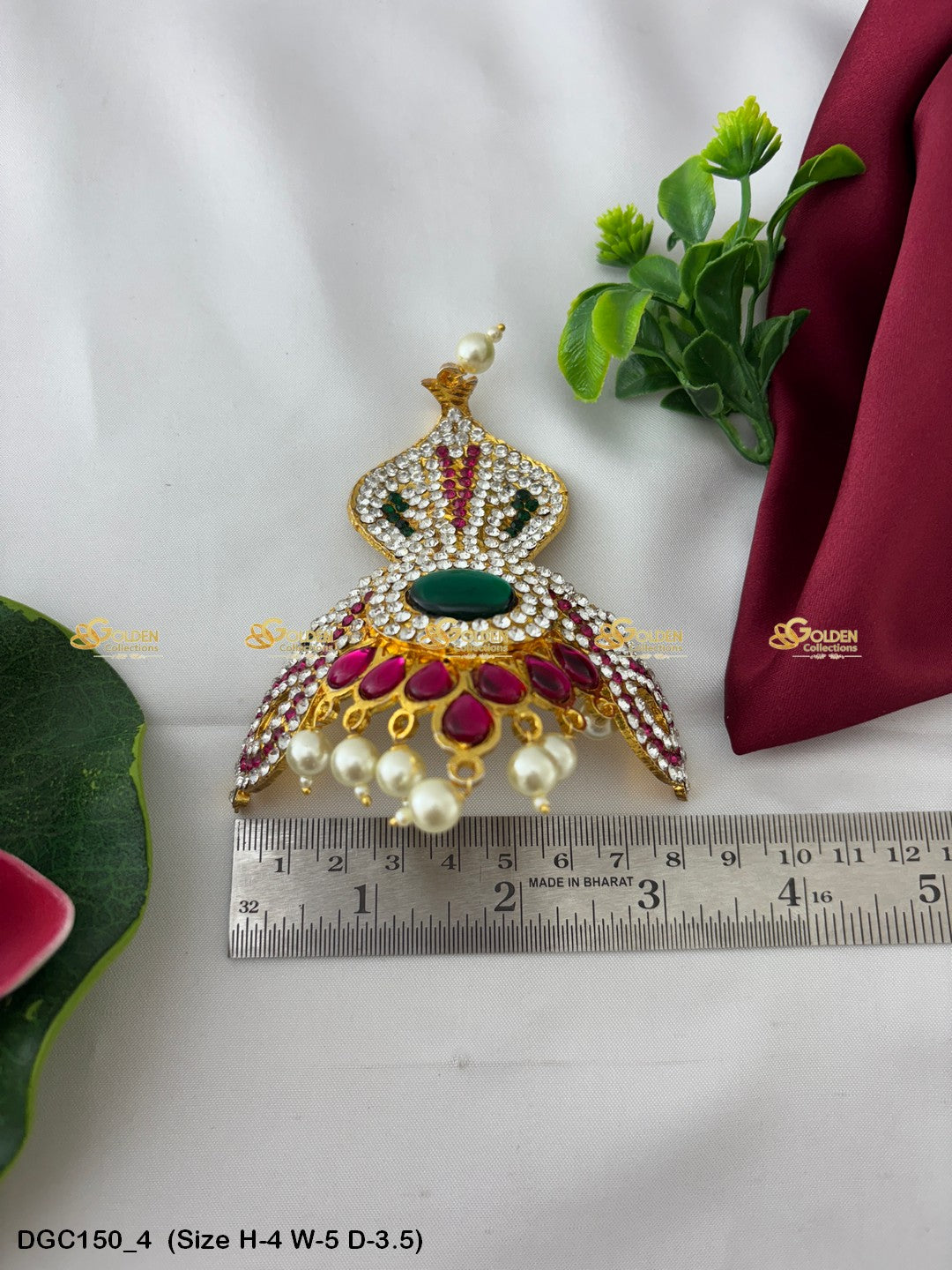 Goddess Half Round Stone Crown DGC150 deity crown image 4
