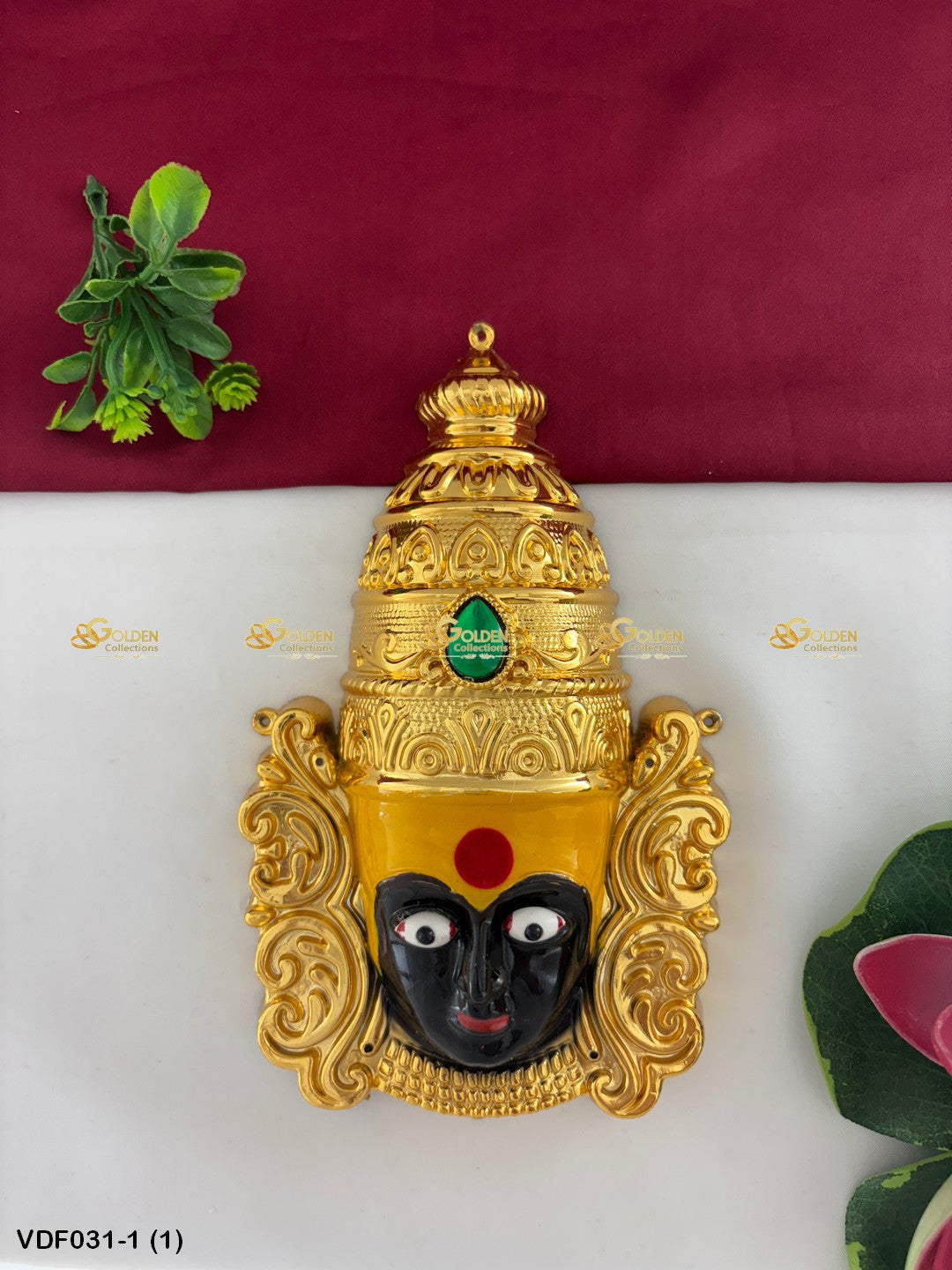 Kali Matha Face for Pooja VDF031_1 deity face for pooja alankaram image 3