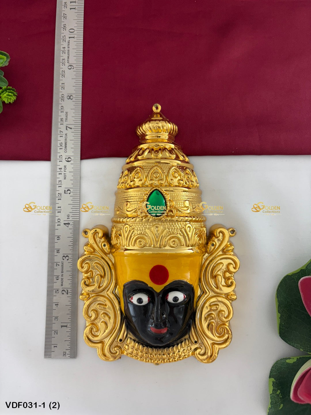 Kali Matha Face for Pooja VDF031_1 deity face for pooja alankaram image 4