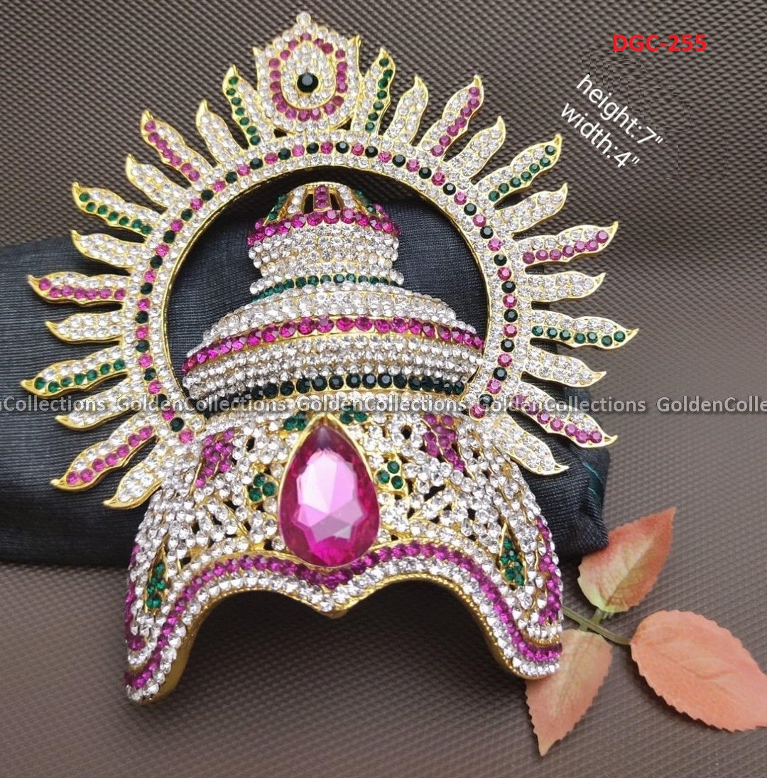 Deity Half Stone Crown DGC255 deity crown image 1