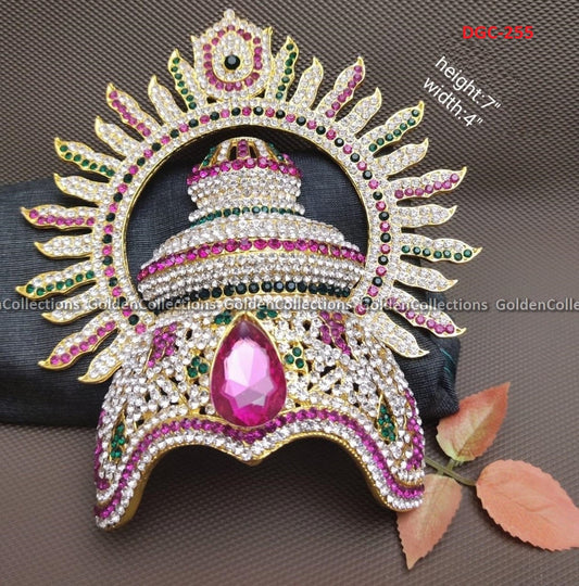 Deity Half Stone Crown DGC255 deity crown image 1