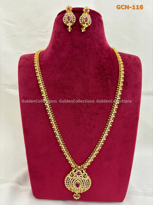Short Necklace One Gram Gold : Short Costume Jewellery GoldenCollections 