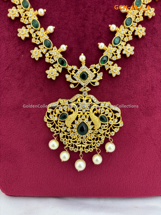 Simple Gold Necklace Design : Short Costume Pearl Necklace GoldenCollections 2