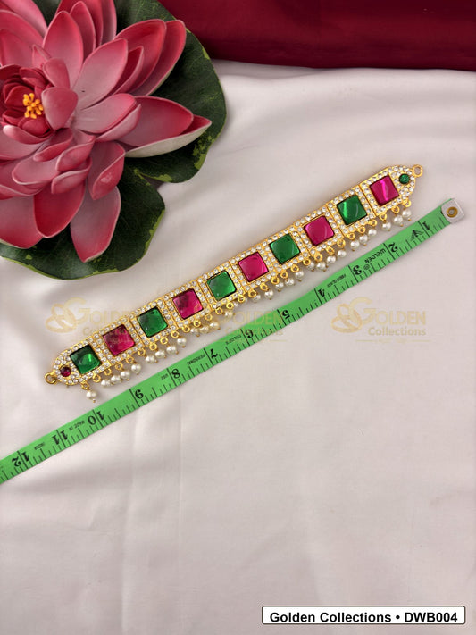 Measurement and scale view of Slim Deity Waist Belt Vaddanam for Idols for fit checking