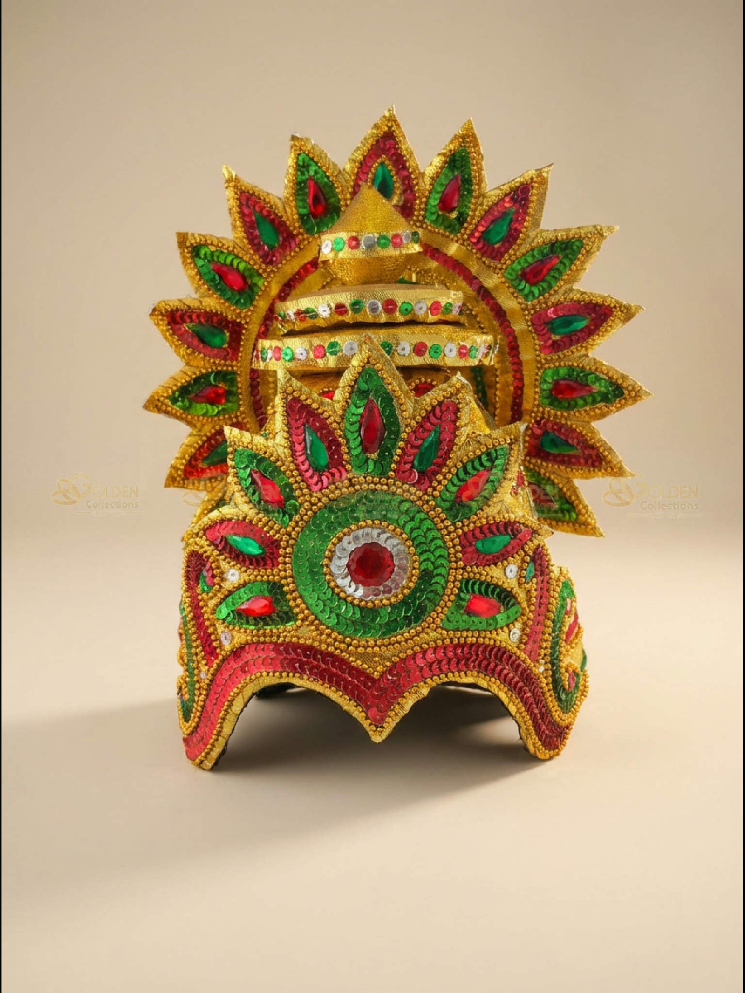 Bharatanatyam Temple Style Drama Crown BDC-028 for Bharatanatyam and Kuchipudi dance