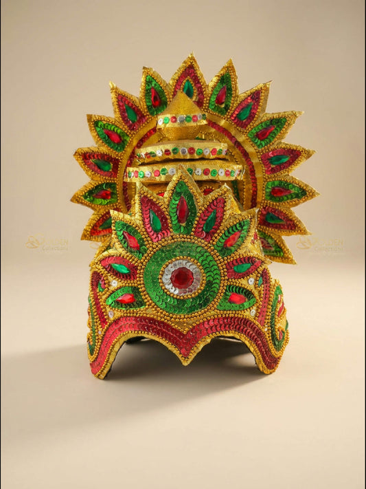 Bharatanatyam Temple Style Drama Crown BDC-028 for Bharatanatyam and Kuchipudi dance