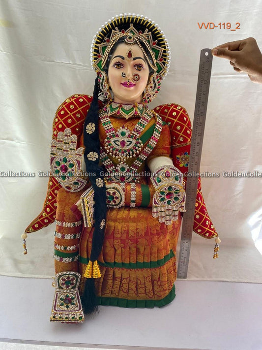 Varalakshmi Amman Idol Full Set 27 in Red VVD119 for Varalakshmi Vratham pooja image 2