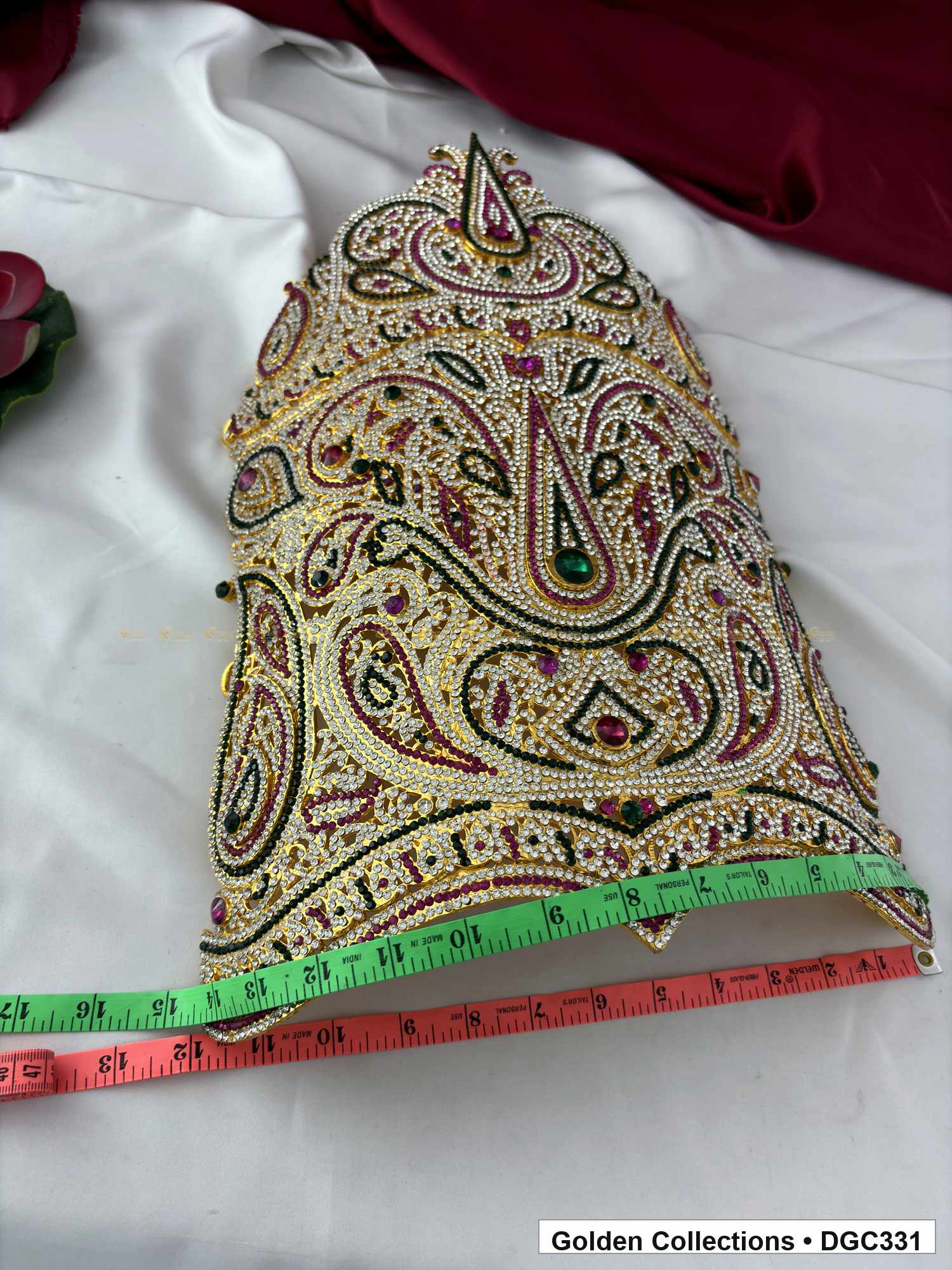 Front view of Stone Deity Crown Arch for God and Goddess Idols from Golden Collections