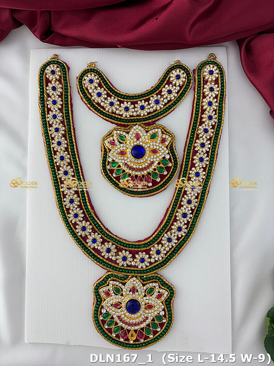 Temple Deity Long Necklace Buy Online Now Dln 167_1