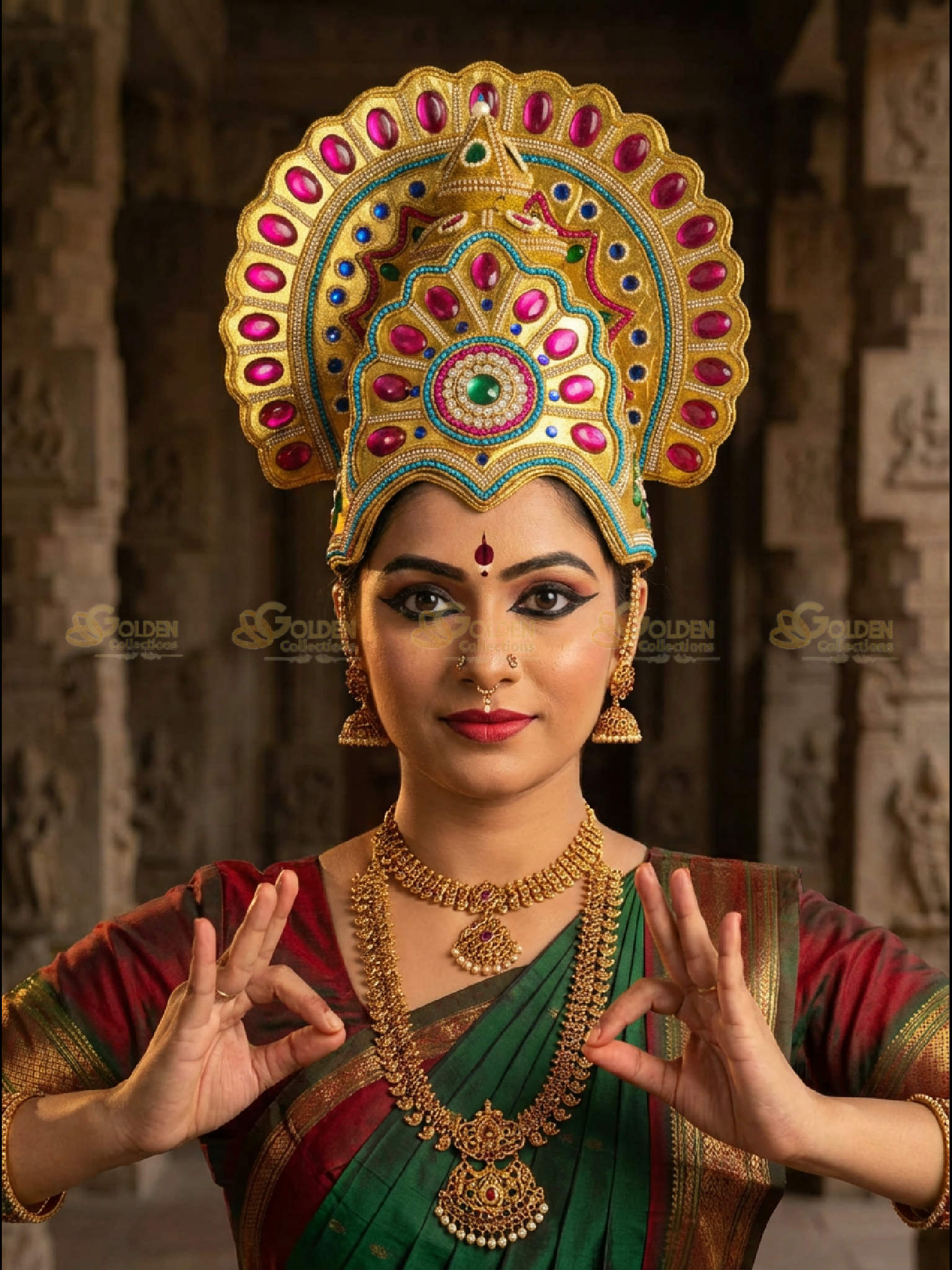 Bharatanatyam Drama Crown BDC34 drama dance crown image 2