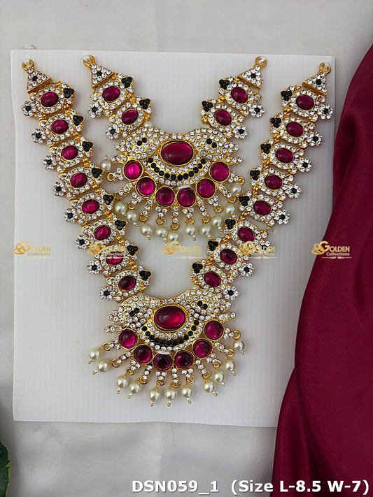traditional deity short necklace goddess lakshmi jewellery dsn 059_1