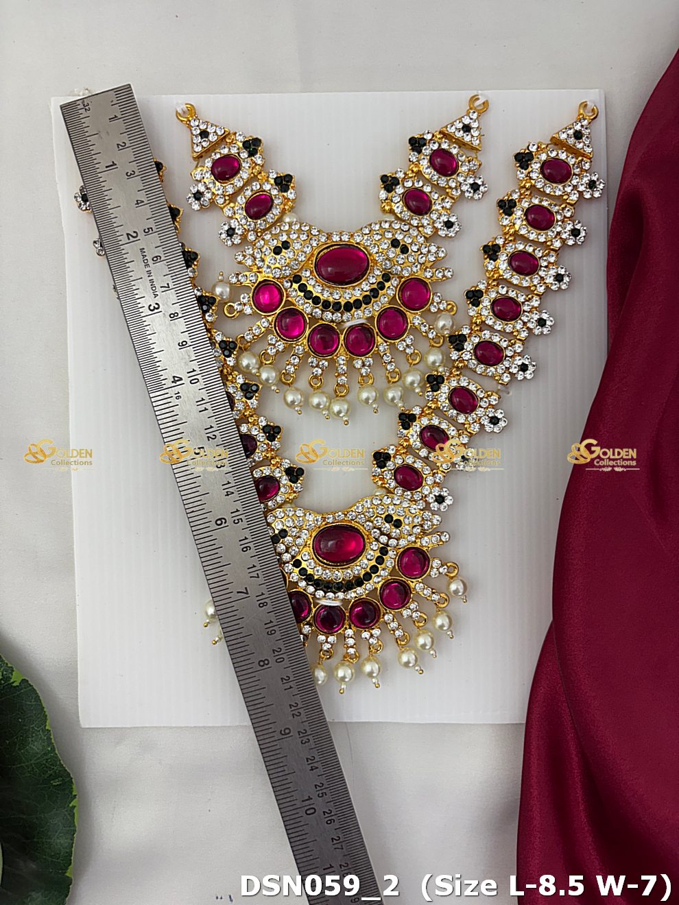 traditional deity short necklace goddess lakshmi jewellery dsn 059_3