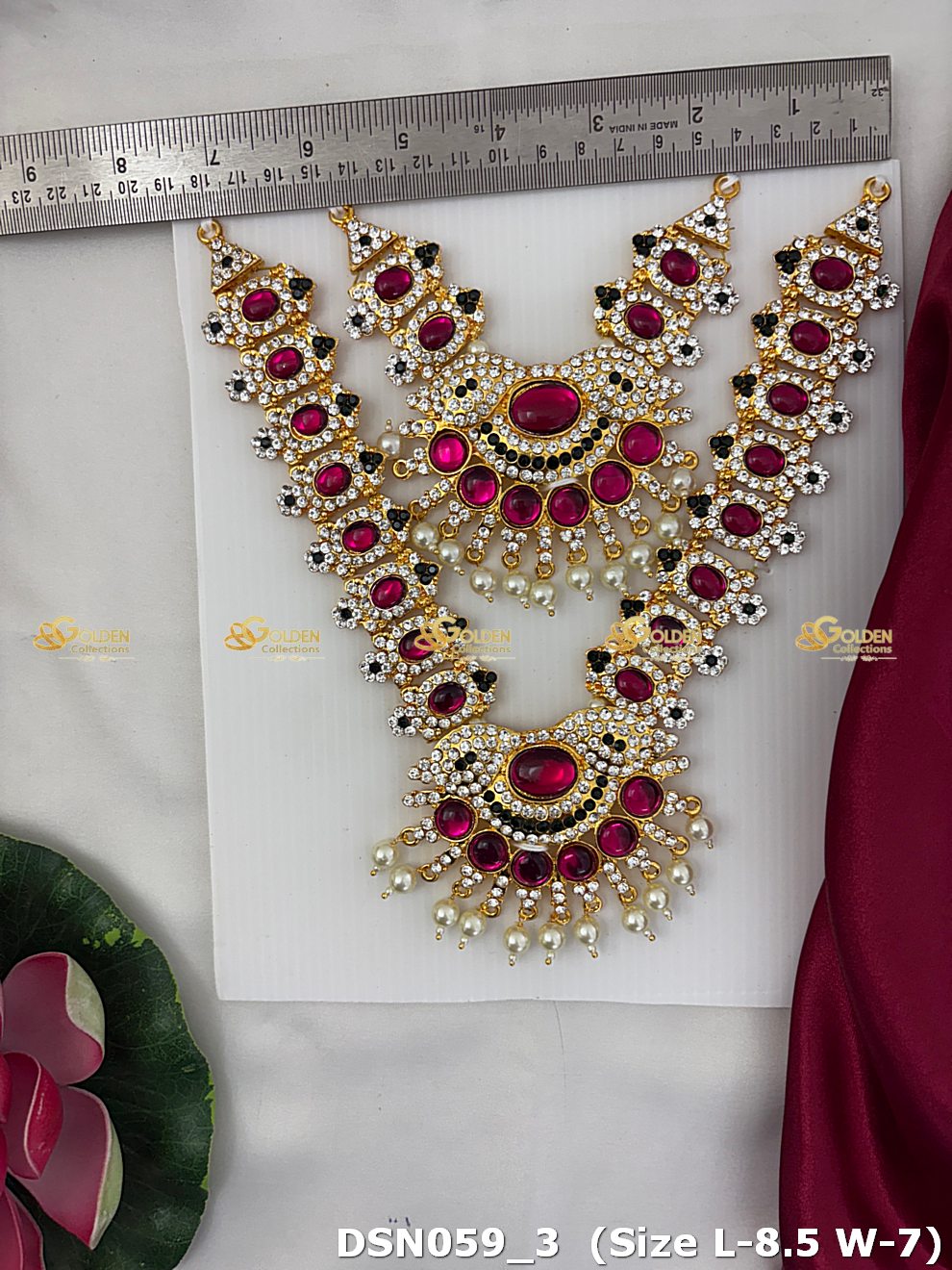 traditional deity short necklace goddess lakshmi jewellery dsn 059_2