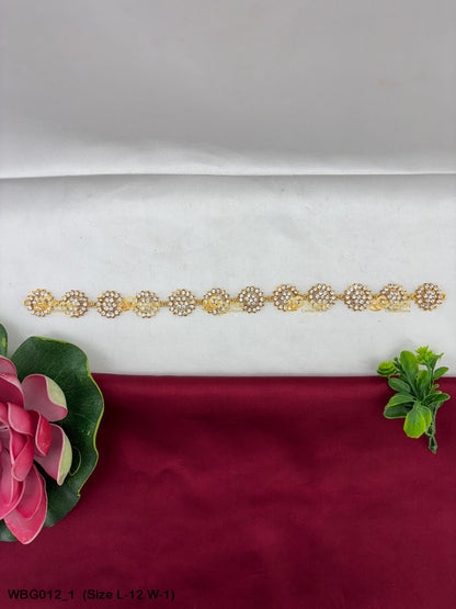 Traditional Goddess Hip Belt Goldencollections Size: 12 x 1, Color: White, Style: Stone Waist Belt Image 1