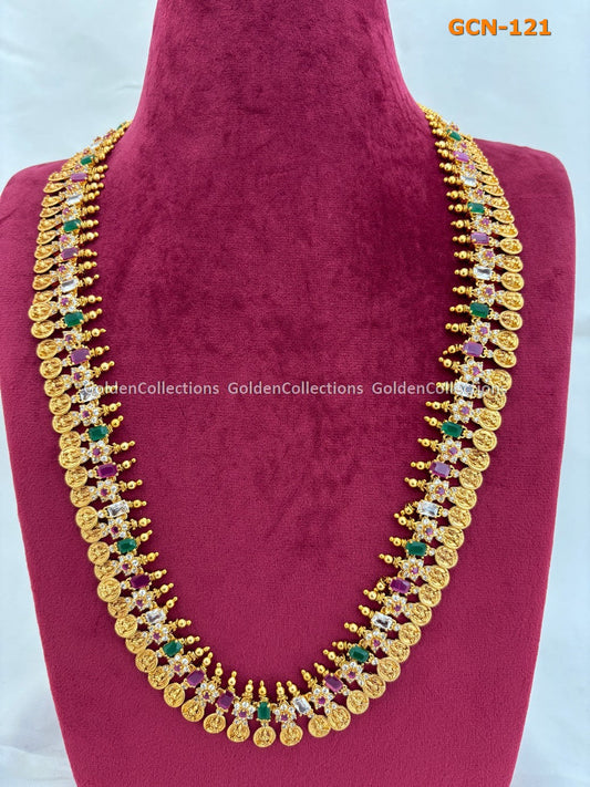 Traditional Necklace : South Indian Mala Golden Collections 