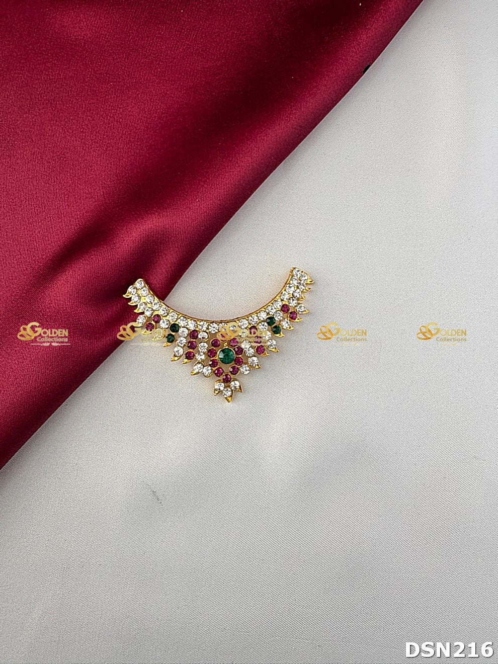Traditional Short Necklace for Hindu Deity GoldenCollections