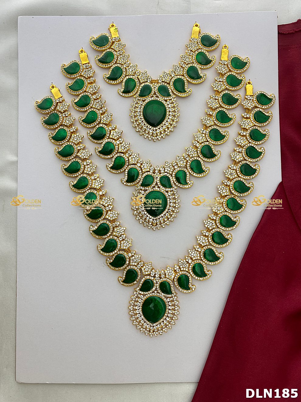 Varalakshmi 3 Step Long Haram DLN185 deity long haram image 4
