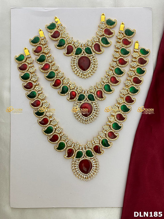 Varalakshmi 3 Step Long Haram DLN185 deity long haram image 1