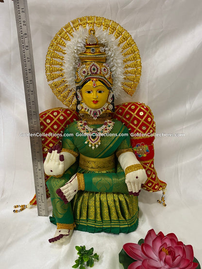 Designer Goddess Varalakshmi Idol - Green