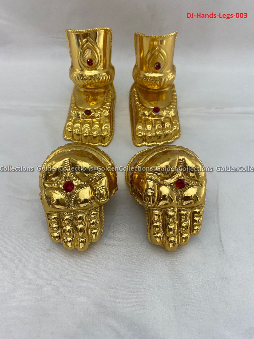 Gold Plated Hastham and Padam DJhandslegs003 deity hastham padam for idol alankaram image 1