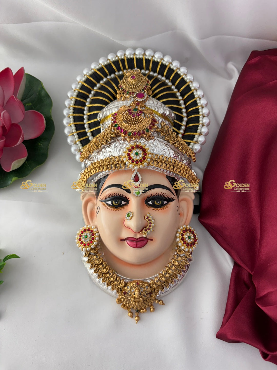 Tanjore Face for Varalakshmi Idol- GoldenCollections