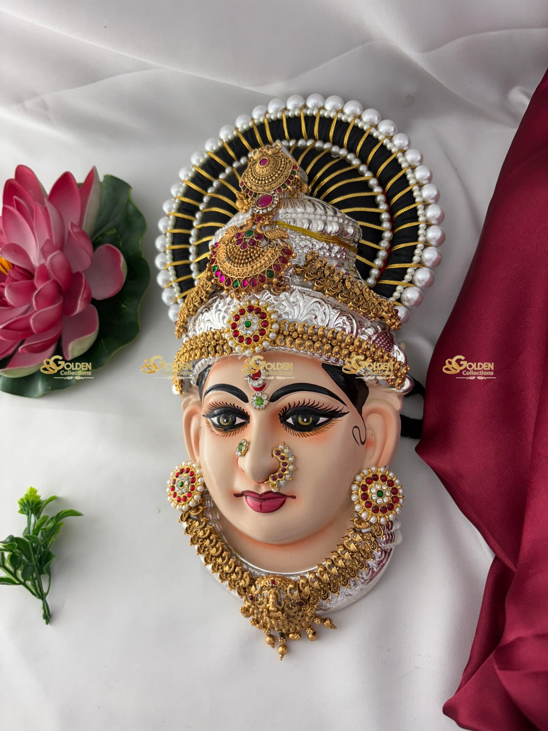 Tanjore Face for Varalakshmi Idol- GoldenCollections