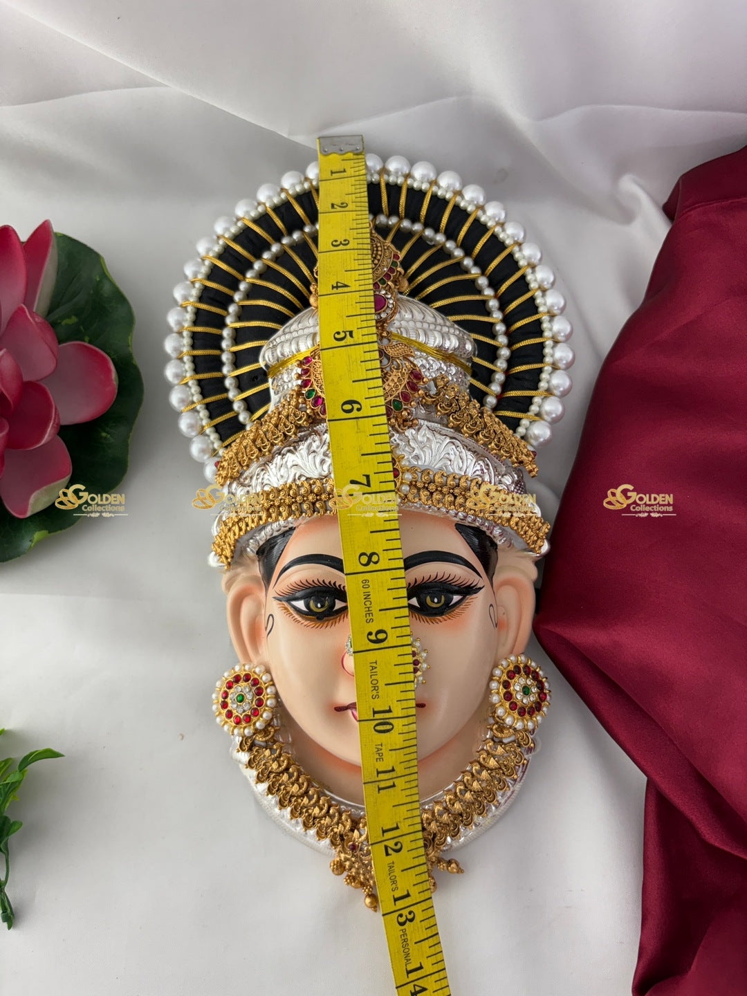 Tanjore Face for Varalakshmi Idol- GoldenCollections