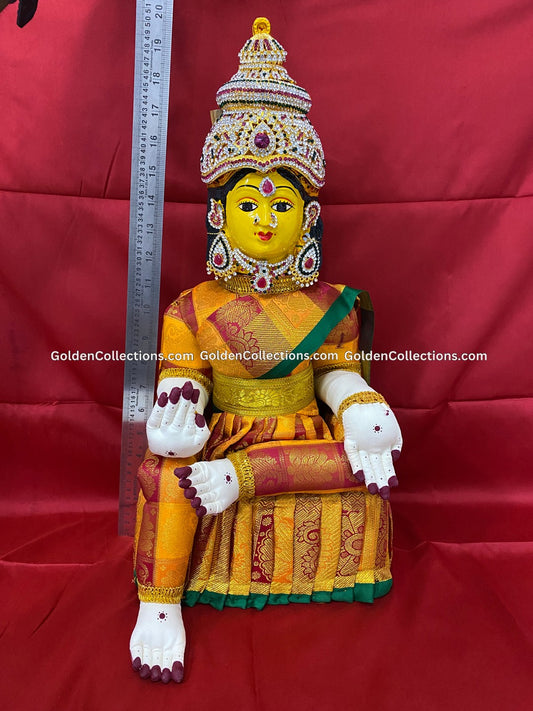 Varalakshmi Amman Idol Full Set 20 in Yellow VLD035 for Varalakshmi Vratham pooja image 2