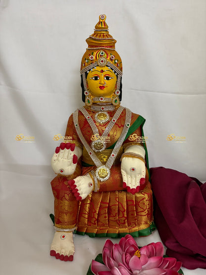 Goddess Amman Doll with Complete Jewellery Goldencollections VVD-136