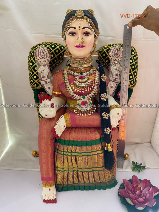 Varalakshmi Amman Idol Full Set 27 in Pink VVD113 for Varalakshmi Vratham pooja image 2