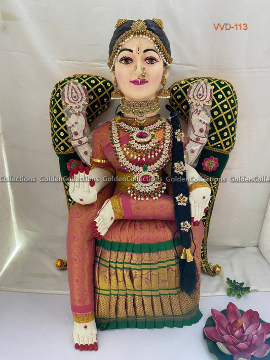 Varalakshmi Amman Idol Full Set 27 in Pink VVD113 for Varalakshmi Vratham pooja image 1