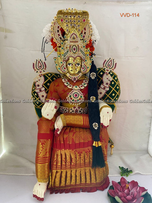 Varalakshmi Amman Idol Full Set 32 in Red VVD114 for Varalakshmi Vratham pooja image 1
