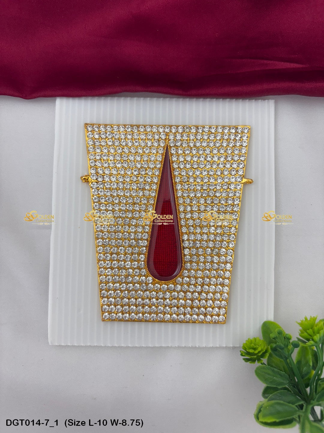 Balaji Vishnu Namam Thiruman Tilak with Stone Work DGT-014 Bindi / Tilak deity alankaram image 22